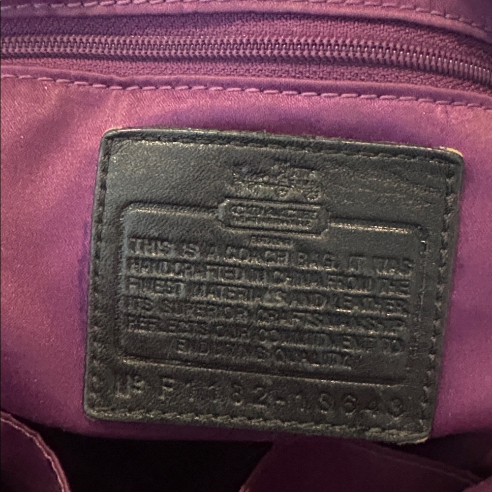 Coach Madison Midnight Black Gathered Leather Lindsey Satchel Shoulder Bag - Picture 8 of 16
